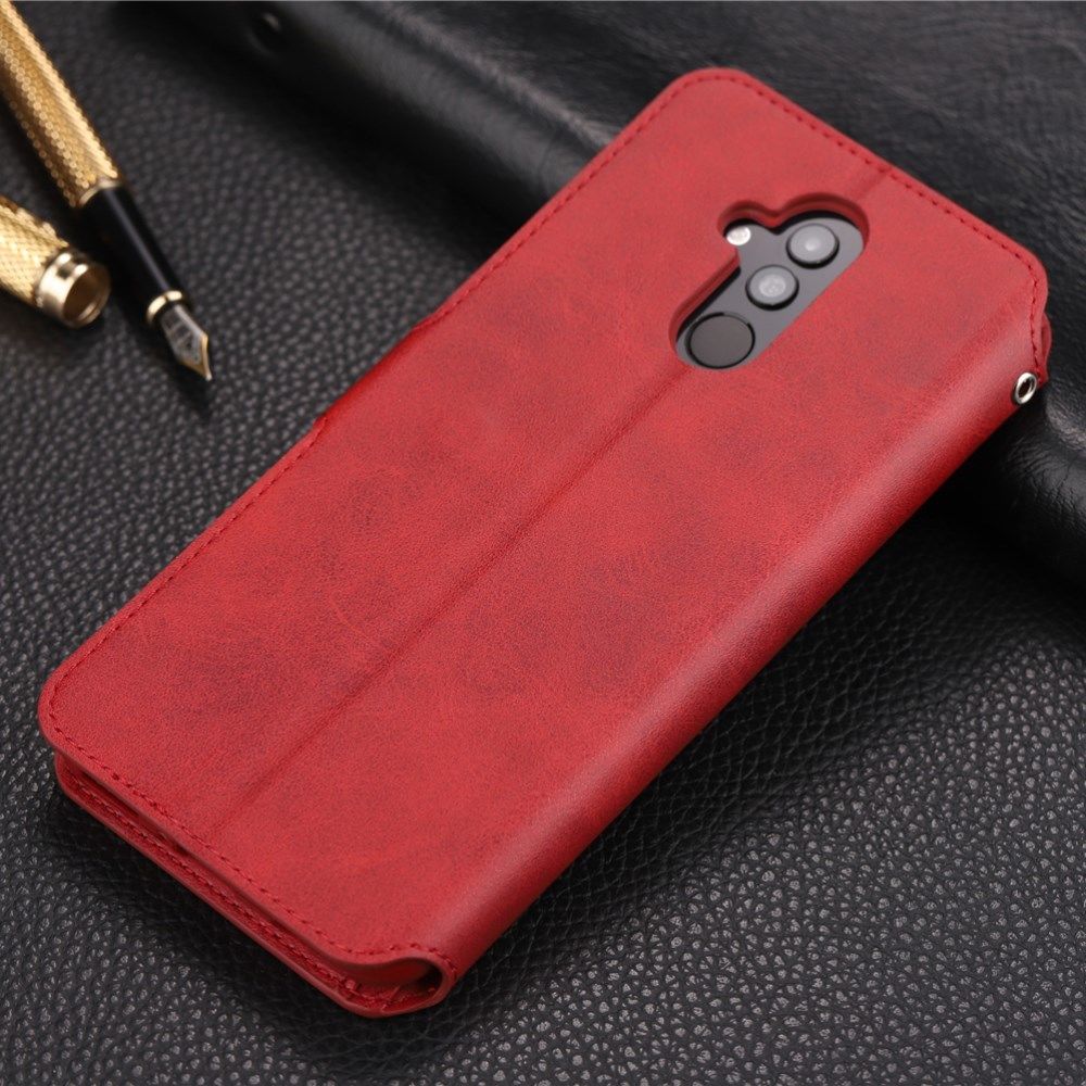 AZNS Huawei Mate 20 Lite Portemonnee Hoesje Rood Kunstleer afbeelding 2
