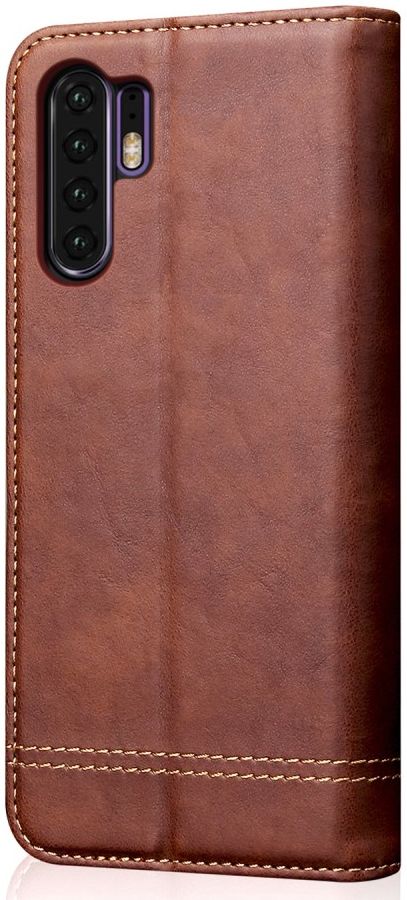 Huawei P30 Pro Crazy Horse Kunstlederen Portemonnee Hoesje Coffee afbeelding 2