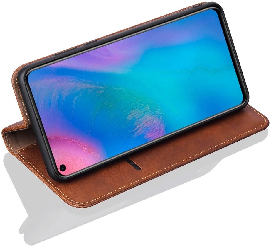 Huawei P30 Pro Crazy Horse Kunstlederen Portemonnee Hoesje Coffee afbeelding 5