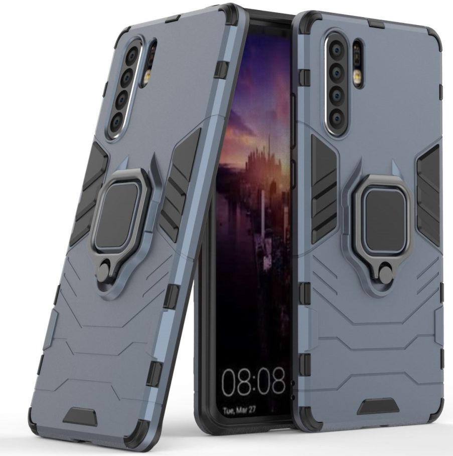 Huawei P30 Pro Hybride Hoesje Met Kickstand Blauw afbeelding 1