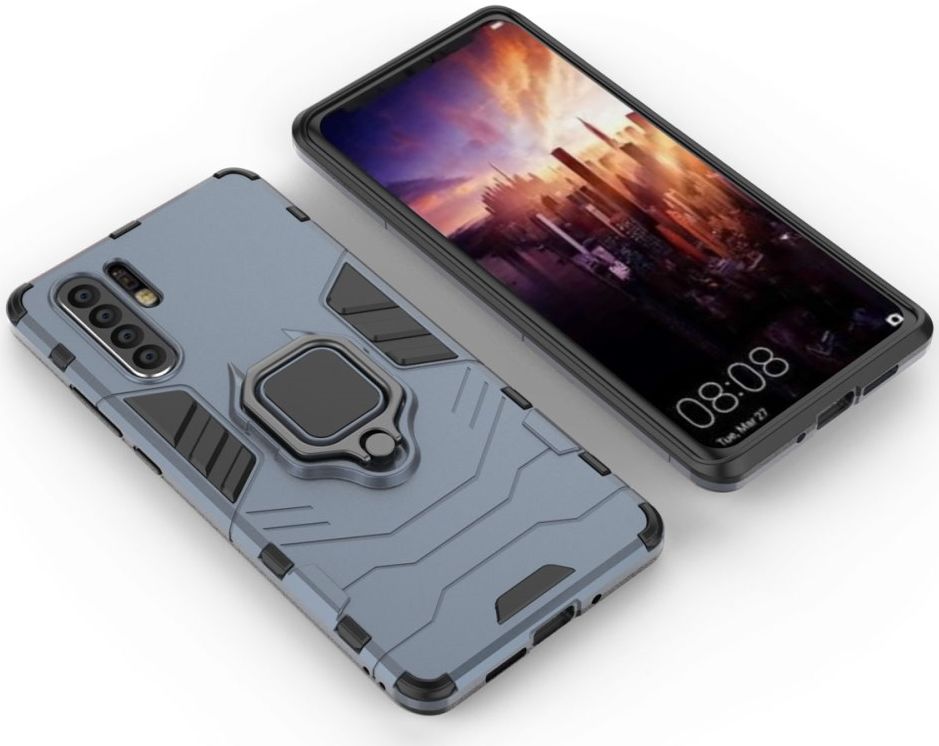 Huawei P30 Pro Hybride Hoesje Met Kickstand Blauw afbeelding 2