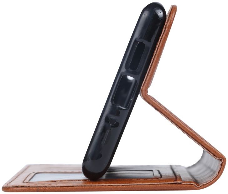 Huawei P30 Pro Portemonnee Stand Hoesje met Kaartsleuf Bruin afbeelding 6
