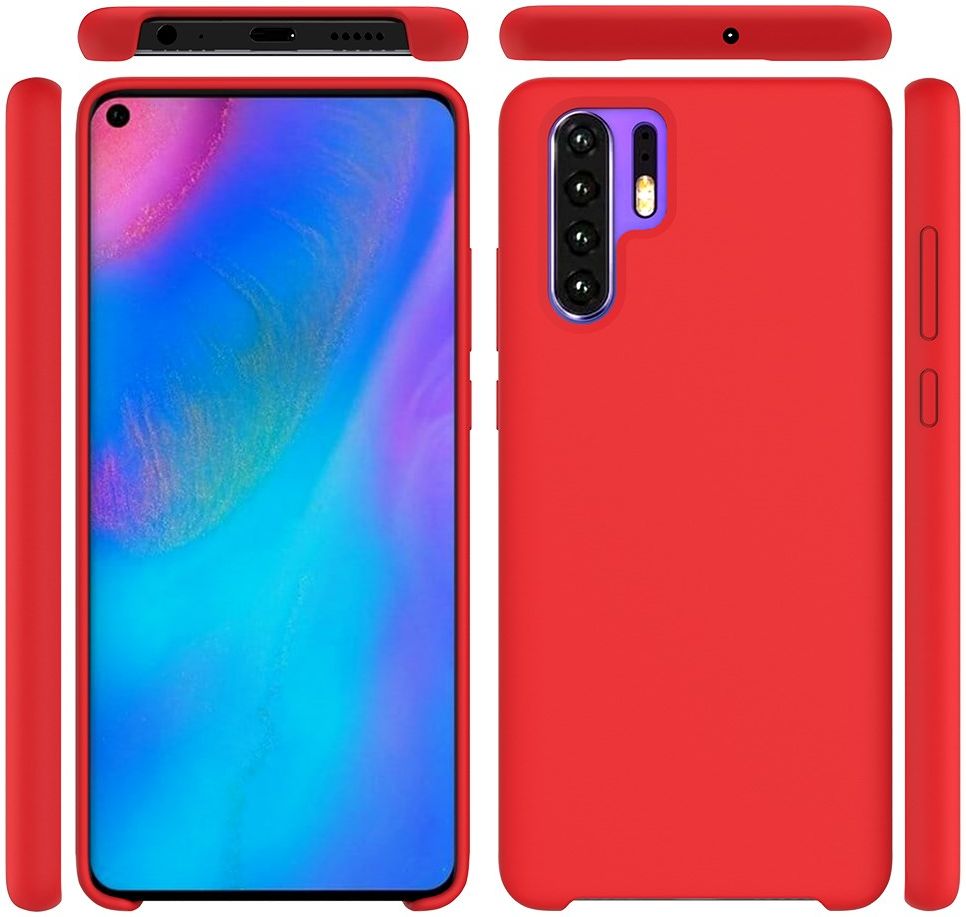 Huawei P30 Pro Siliconen Hoesje Rood afbeelding 2
