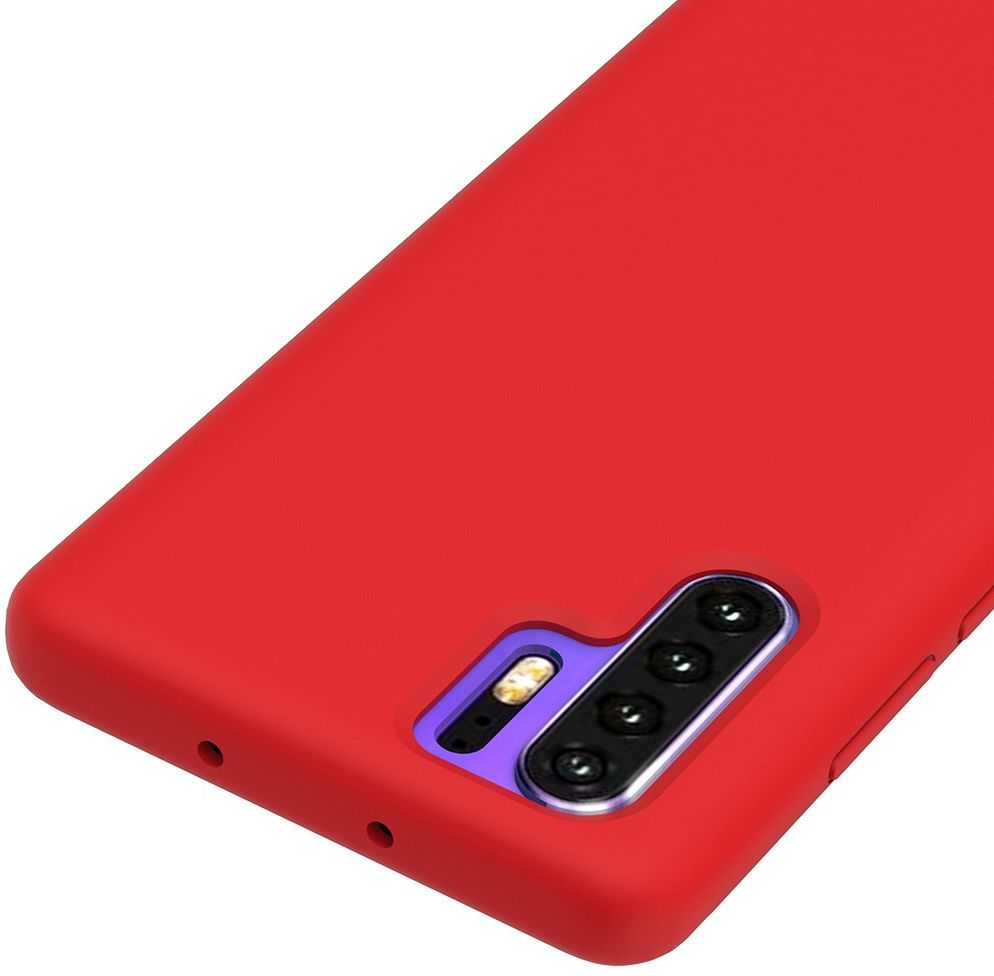 Huawei P30 Pro Siliconen Hoesje Rood afbeelding 3