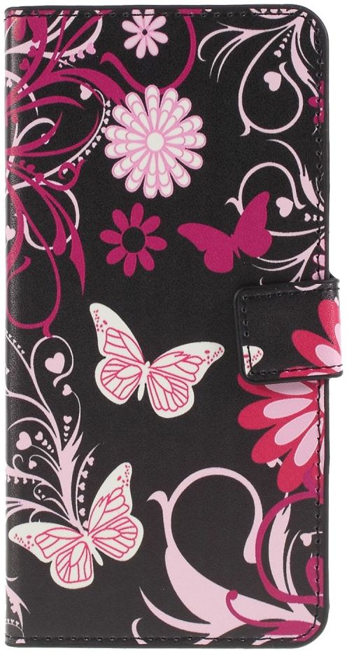 Huawei P30 Lite Portemonnee Stand Hoesje met Bloemen Print afbeelding 1