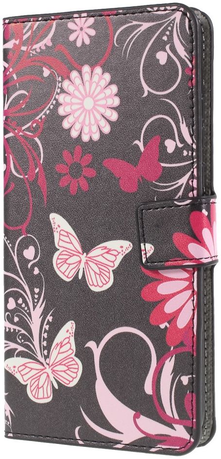 Huawei P30 Lite Portemonnee Stand Hoesje met Bloemen Print afbeelding 3