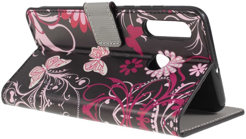 Huawei P30 Lite Portemonnee Stand Hoesje met Bloemen Print afbeelding 5