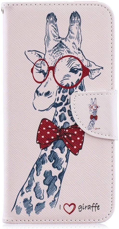 Huawei Y6 2019 / Y6s Book Case Hoesje Giraffe Print afbeelding 1