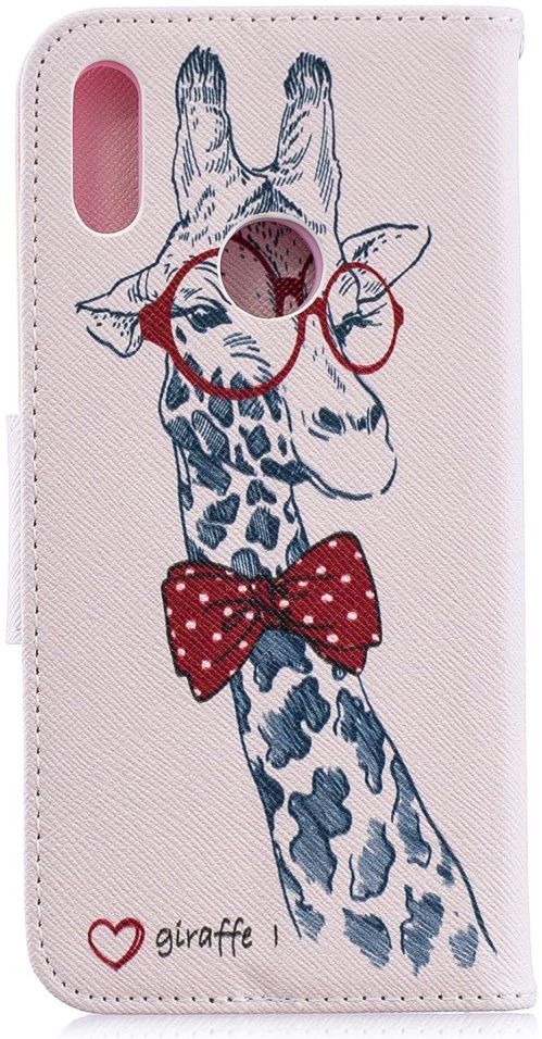 Huawei Y6 2019 / Y6s Book Case Hoesje Giraffe Print afbeelding 4