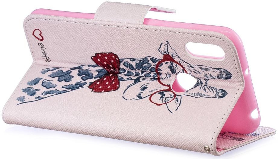 Huawei Y6 2019 / Y6s Book Case Hoesje Giraffe Print afbeelding 8