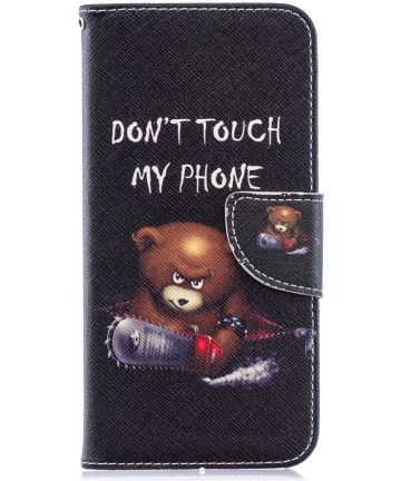 Huawei Y6 2019 / Y6s Book Case Hoesje Don't Touch My Phone Print Hoesjes