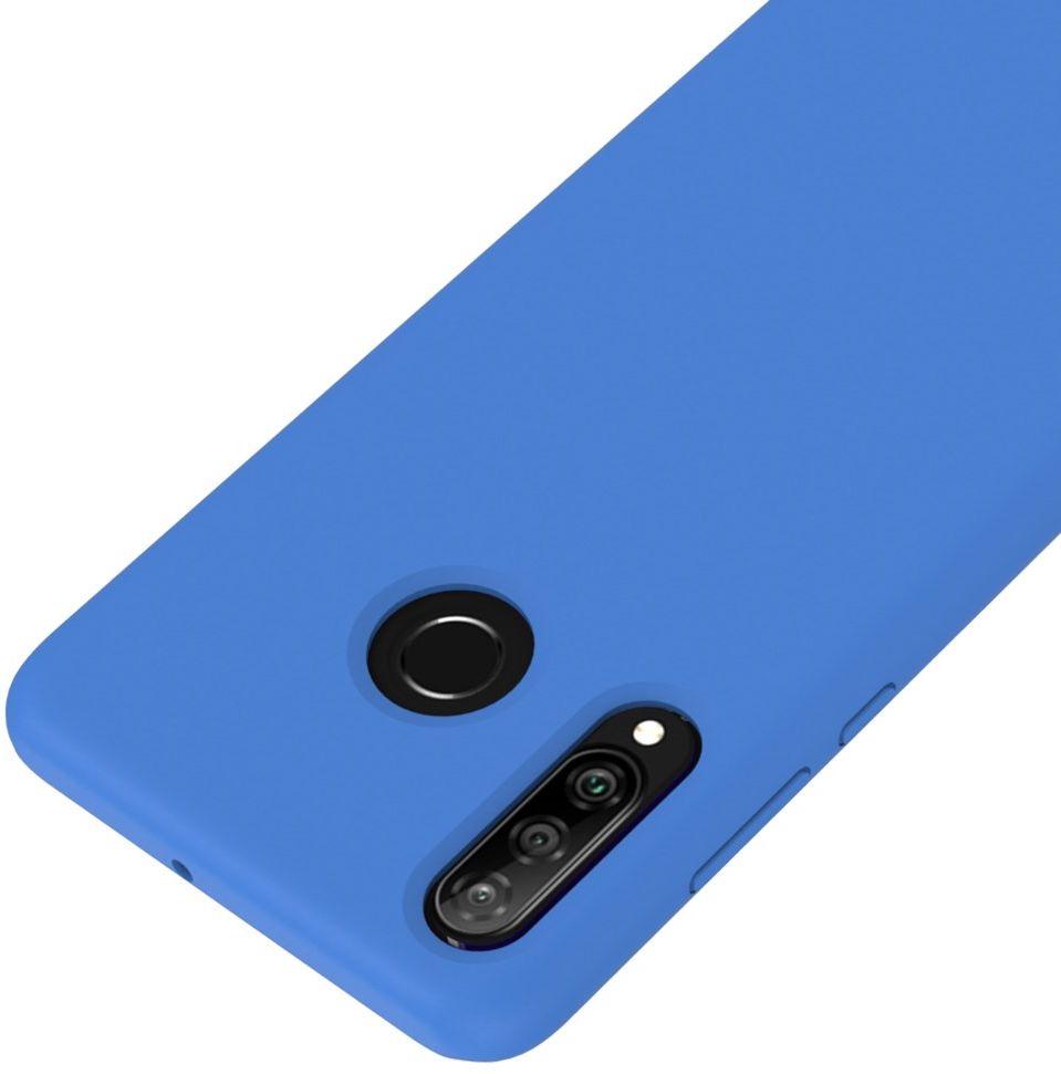 Huawei P30 Lite Siliconen Back Cover Hoesje Donkerblauw afbeelding 3