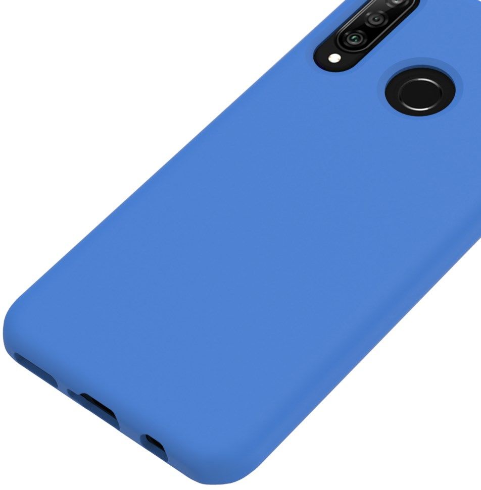 Huawei P30 Lite Siliconen Back Cover Hoesje Donkerblauw afbeelding 4