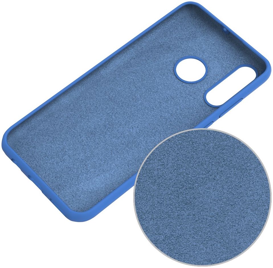 Huawei P30 Lite Siliconen Back Cover Hoesje Donkerblauw afbeelding 5