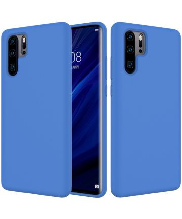 Huawei P30 Pro Siliconen Hoesje Donkerblauw Hoesjes