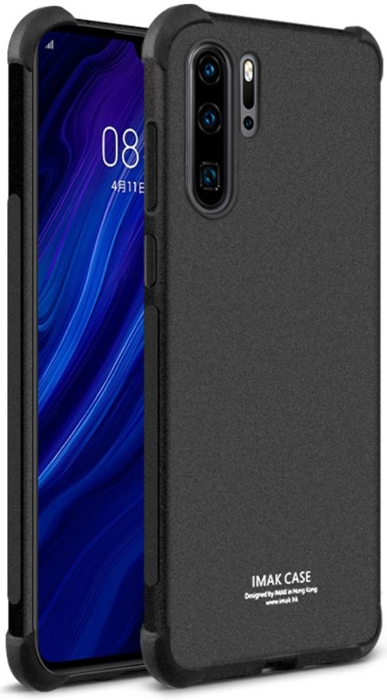 IMAK Huawei P30 Pro Flexibel TPU Hoesje Matte Zwart afbeelding 1