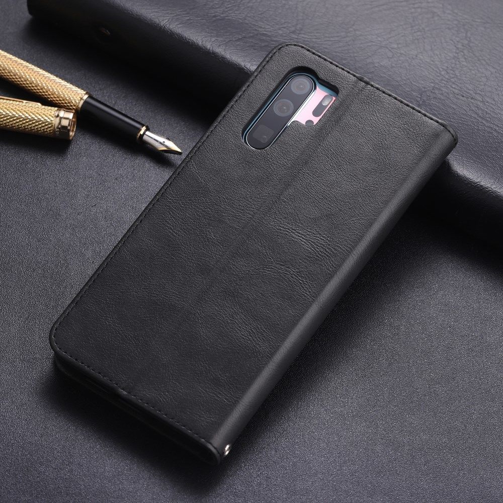 AZNS Retro Huawei P30 Pro Portemonnee Stand Hoesje Zwart afbeelding 2