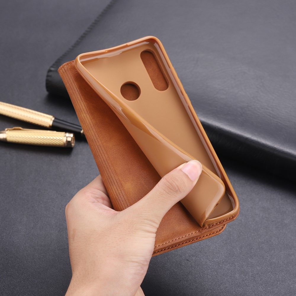 Huawei P30 Lite Crazy Horse Portemonnee Stand Hoesje Bruin afbeelding 5