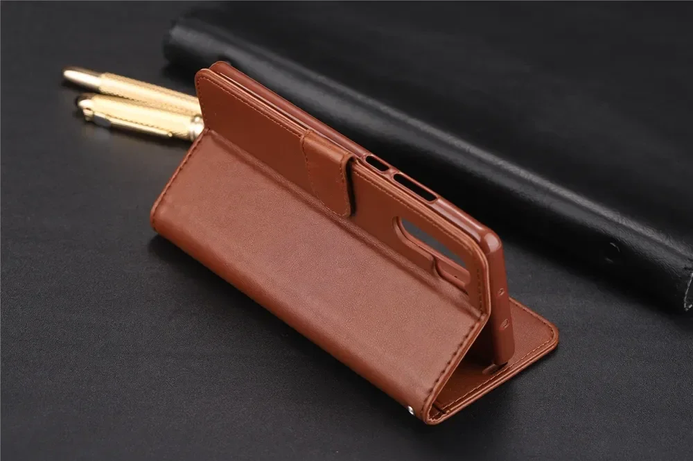 AZNS Huawei P30 Pro Wallet Hoesje Coffee afbeelding 12