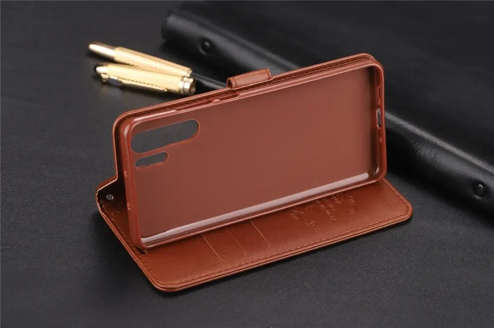 AZNS Huawei P30 Pro Wallet Hoesje Coffee afbeelding 13