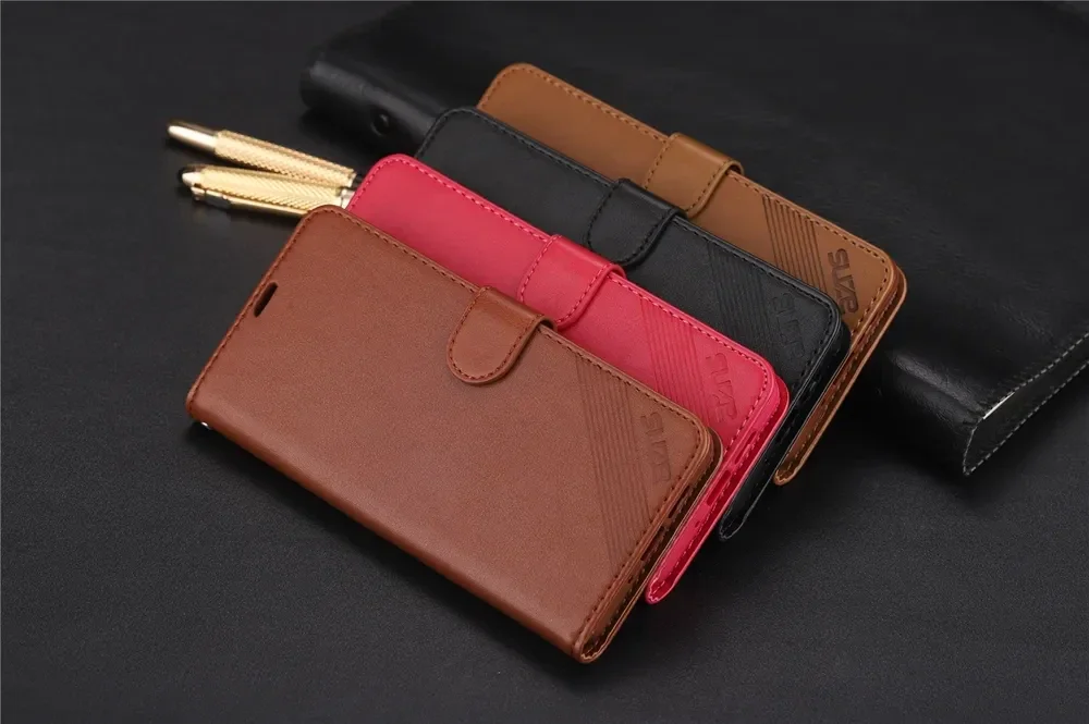 AZNS Huawei P30 Pro Wallet Hoesje Coffee afbeelding 15