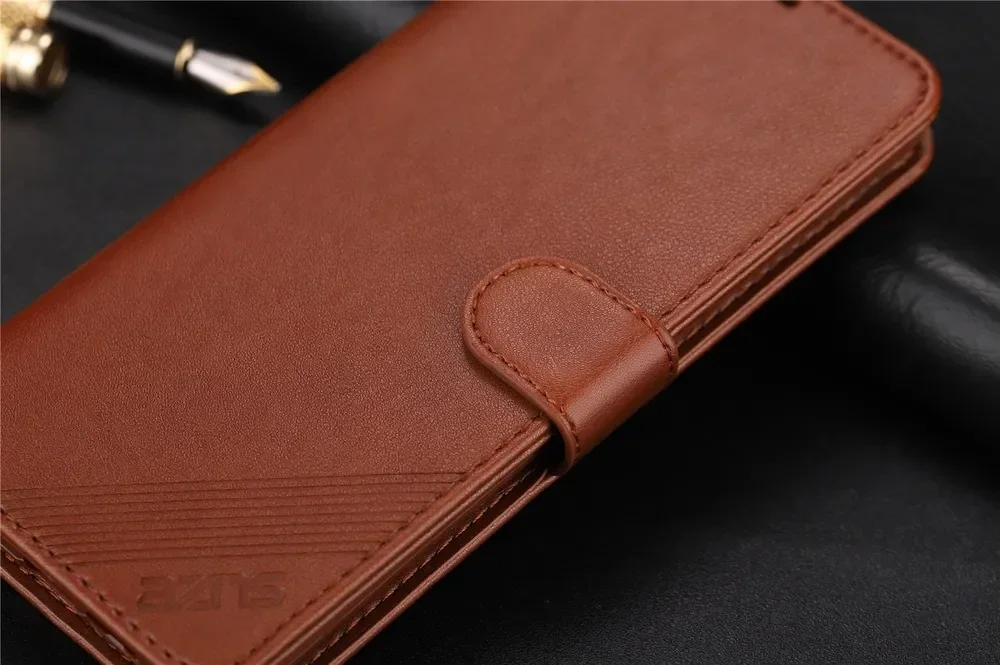 AZNS Huawei P30 Pro Wallet Hoesje Coffee afbeelding 5