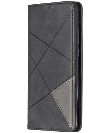 Huawei P30 Pro Hoesje Geometrie Portemonnee Zwart Hoesjes