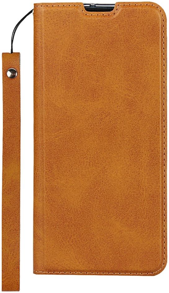 Huawei P30 Lite Kunstlederen Portemonnee Hoesje met Polsband Bruin afbeelding 2