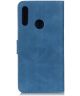 KHAZNEH Huawei P30 Lite Hoesje Retro Wallet Book Case Blauw