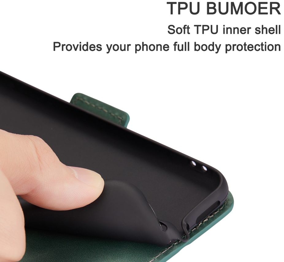 Huawei P30 Lite New Edition Vintage Book Case Hoesje Groen afbeelding 11