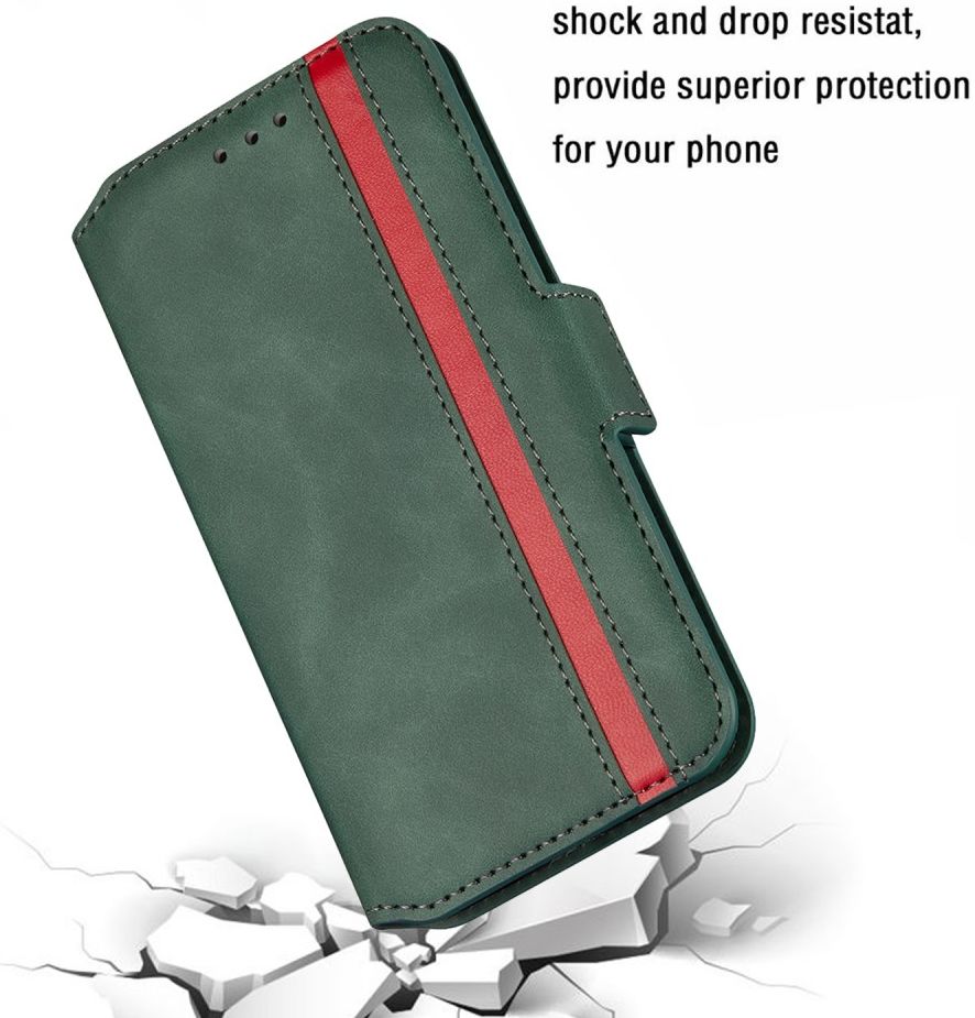 Huawei P30 Lite New Edition Vintage Book Case Hoesje Groen afbeelding 12