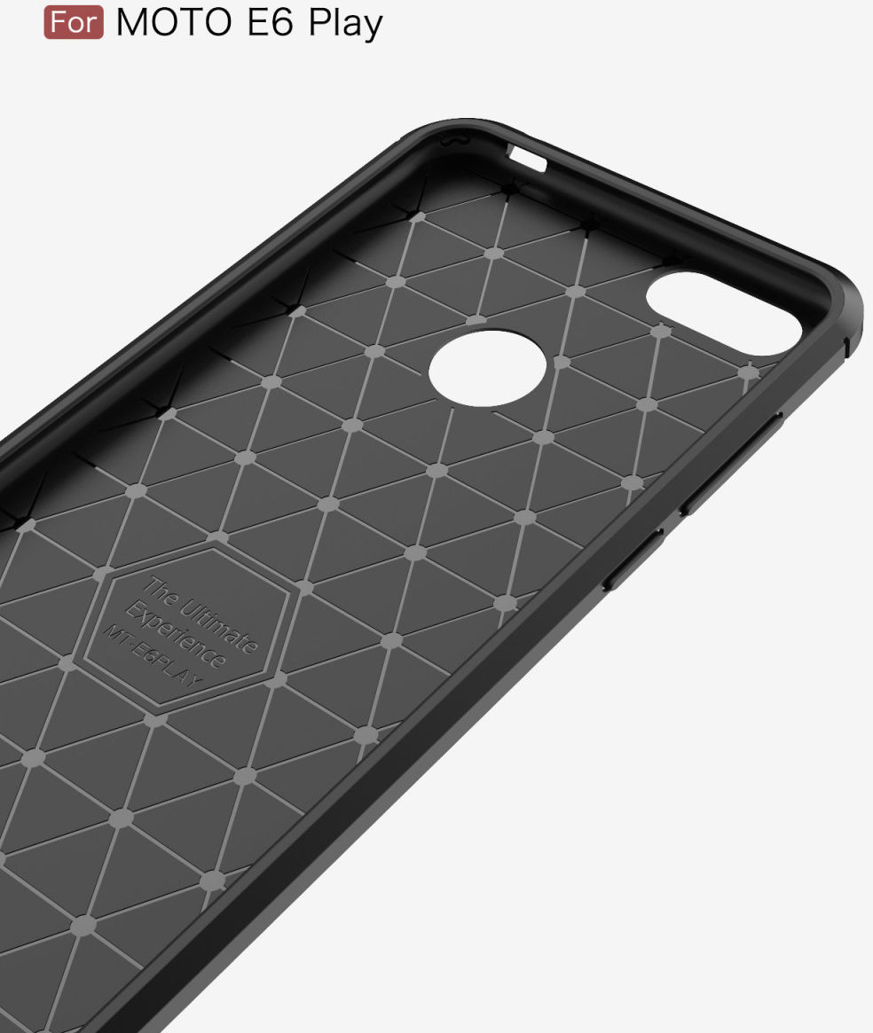 Motorola Moto E6 Play Hoesje Geborsteld TPU Flexibel Rood afbeelding 6