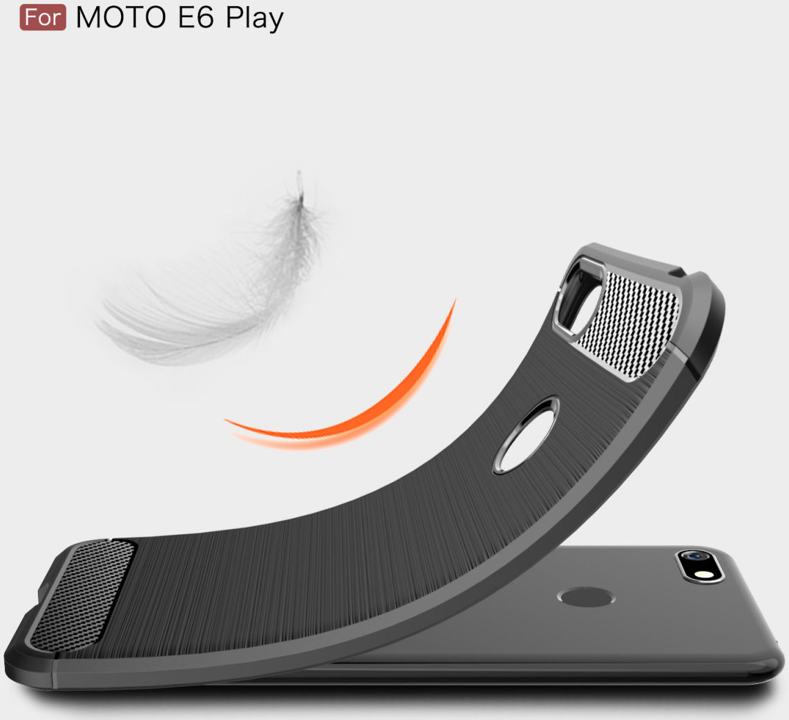 Motorola Moto E6 Play Hoesje Geborsteld TPU Flexibel Rood afbeelding 8