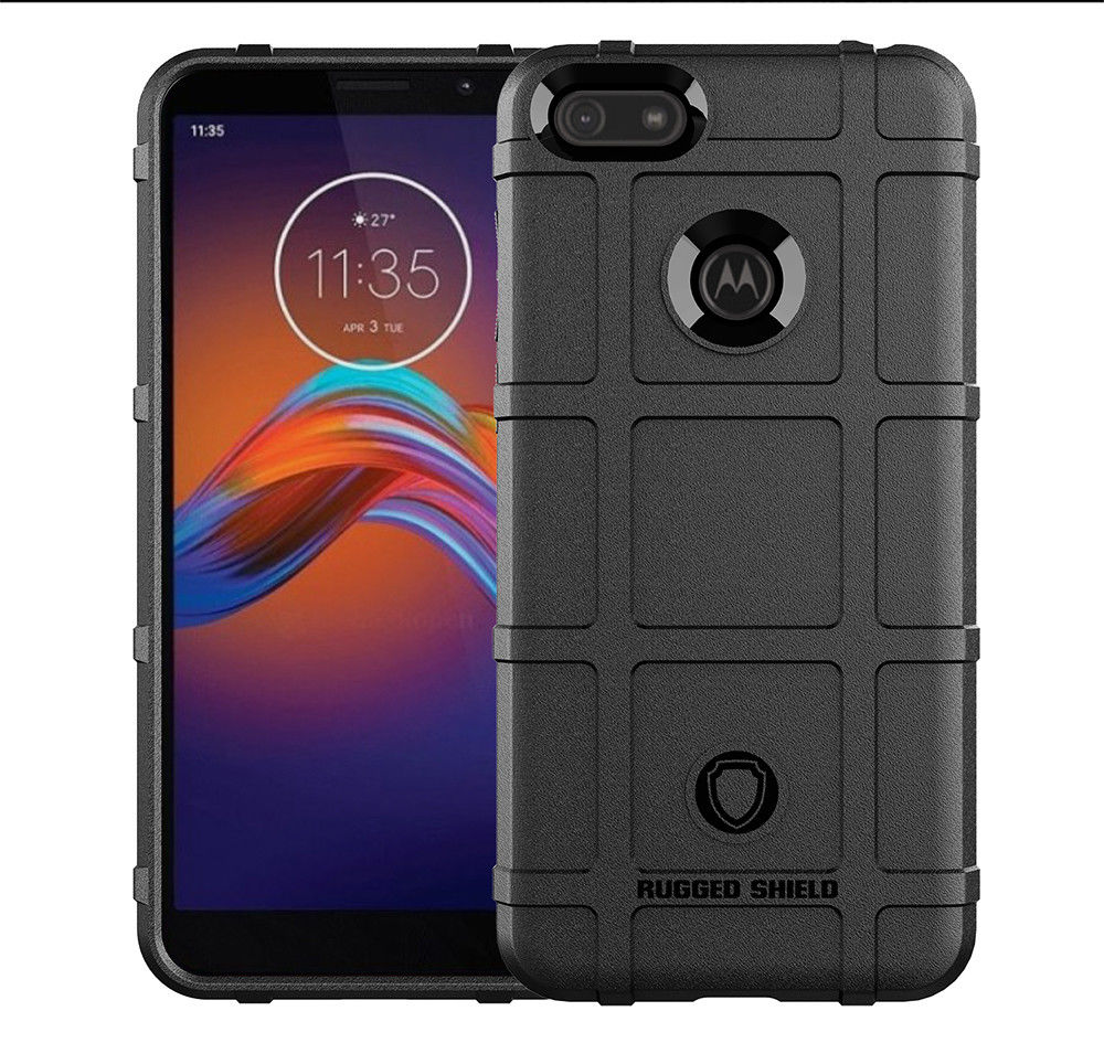Motorola Moto E6 Play Hoesje Shock Proof Rugged Shield Zwart afbeelding 2