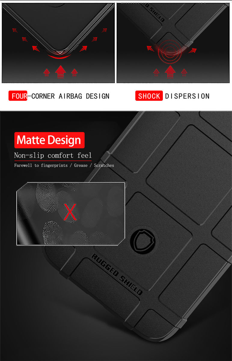 Motorola Moto E6 Play Hoesje Shock Proof Rugged Shield Zwart afbeelding 11