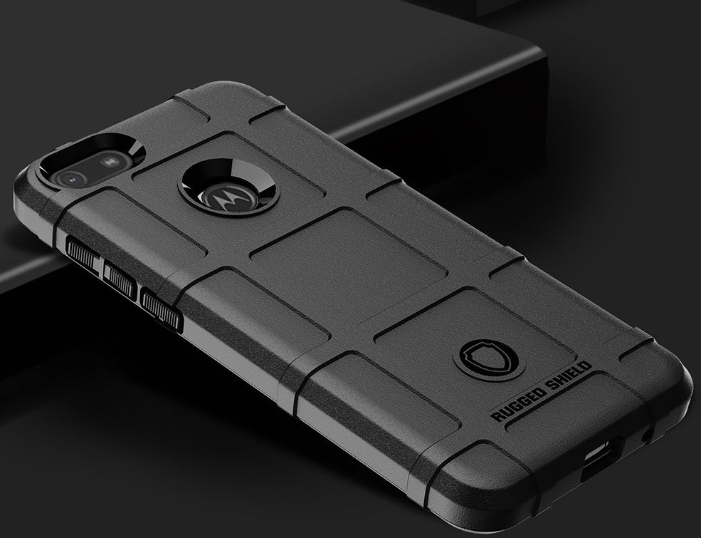 Motorola Moto E6 Play Hoesje Shock Proof Rugged Shield Zwart afbeelding 3