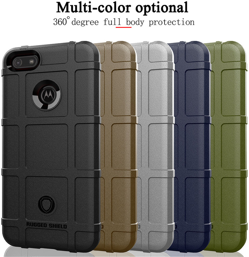 Motorola Moto E6 Play Hoesje Shock Proof Rugged Shield Zwart afbeelding 5