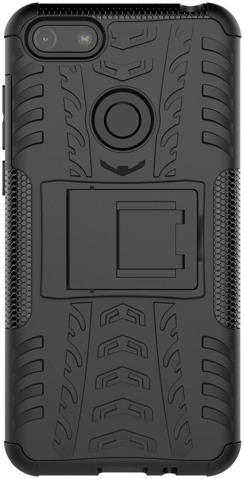 Motorola Moto E6 Play Hoesje Shockproof Hybride Kickstand Zwart afbeelding 5