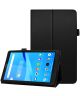 Lenovo Tab M8 Litchi Skin Two-Fold Book Case Hoes Zwart