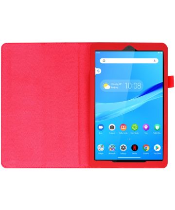Lenovo Tab M8 Litchi Skin Two-Fold Book Case Hoes Rood Hoesjes