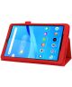 Lenovo Tab M8 Litchi Skin Two-Fold Book Case Hoes Rood