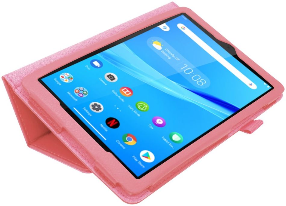 Lenovo Tab M8 Litchi Skin Two-Fold Book Case Hoes Roze afbeelding 3