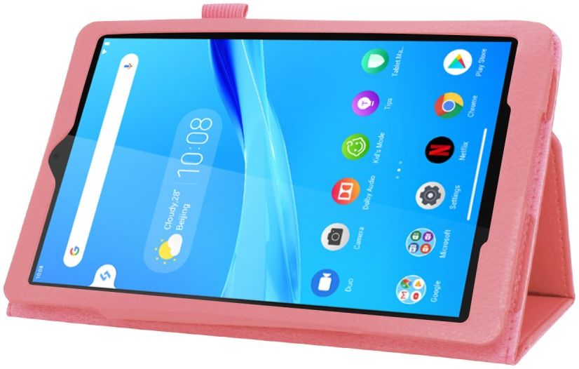 Lenovo Tab M8 Litchi Skin Two-Fold Book Case Hoes Roze afbeelding 4