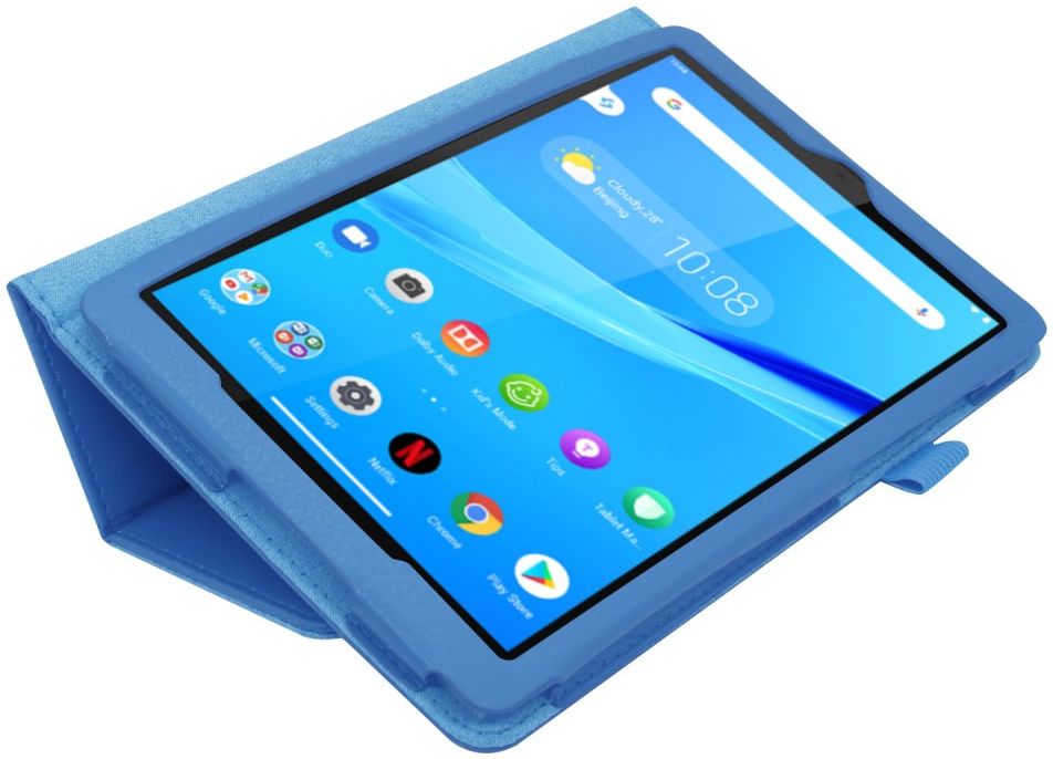 Lenovo Tab M8 Litchi Skin Two-Fold Book Case Hoes Blauw afbeelding 3