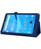 Lenovo Tab M8 Litchi Skin Two-Fold Book Case Hoes Donker Blauw
