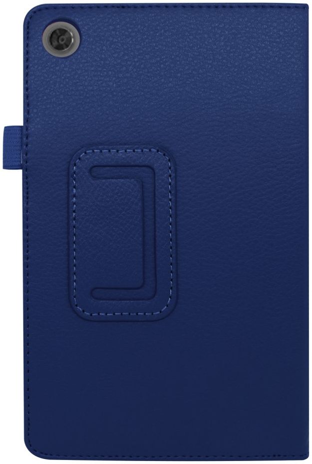 Lenovo Tab M8 Litchi Skin Two-Fold Book Case Hoes Donker Blauw afbeelding 6