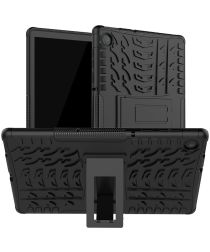 Lenovo Tab M10 Plus / FHD Plus Hoes Robuust Hybride Back Cover Zwart