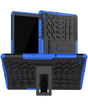 Lenovo Tab M10 Plus / FHD Plus Hoes Robuust Hybride Back Cover Blauw Hoesjes