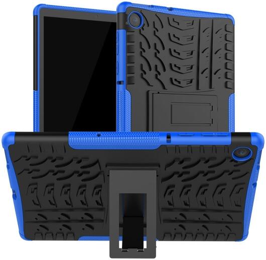 Lenovo Tab M10 Plus / FHD Plus Hoes Robuust Hybride Back Cover Blauw afbeelding 1