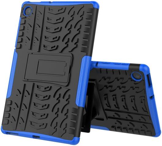 Lenovo Tab M10 Plus / FHD Plus Hoes Robuust Hybride Back Cover Blauw afbeelding 4